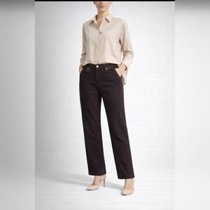 St. John Sport Brown Stretch Straight Leg Jeans Size 8 NWOT